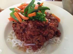 Vegetarian Bolognese with Veggies