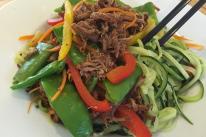 Pulled Pork with Zoodles & Veggies