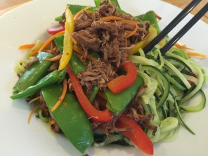 Pulled Pork with Zoodles & Veggies