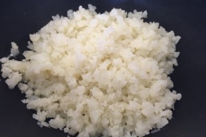 Cooked cauliflower rice