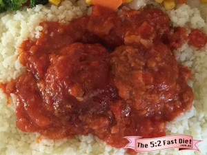 Sally's Meatballs in Tomato Soup 500g Lean Beef Mince 500g Lean Short Cut Bacon 1 large Onion 1 Eggs 2tsp Crushed Garlic 1 tsp Oregano 1 tin Tomato Soup 1 tin Chopped Tomatos 1/4 cup Plain Flour Served with  Cauliflower Rice Veggies of your choice 