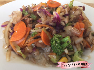 Super Easy Chicken Teriyaki Stirfry Ingredients: 300g chicken thighs 260g Coles coleslaw supreme 70g Broccoli 70 g Carrot 1 packet Celebrate Health Teriyaki Sauce